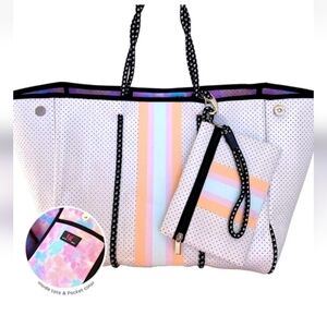 TAYLOR GRAY Neoprene Tote Bag & Clutch